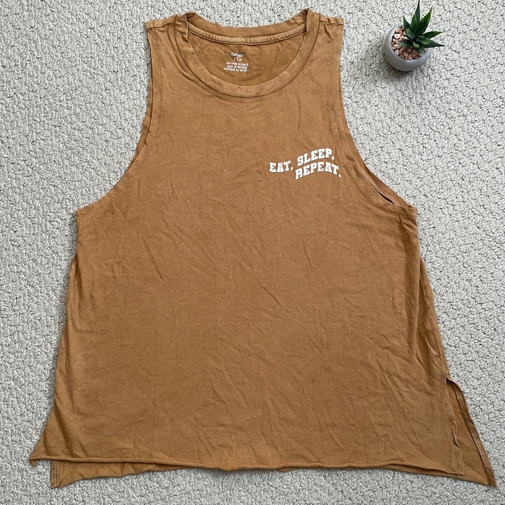 Aerie eat sleep repeat large armhole tank top